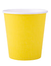 Gobelets en carton jaune uni