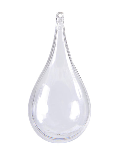 Contenant goutte d'eau à suspendre pour décoration de fête transparent