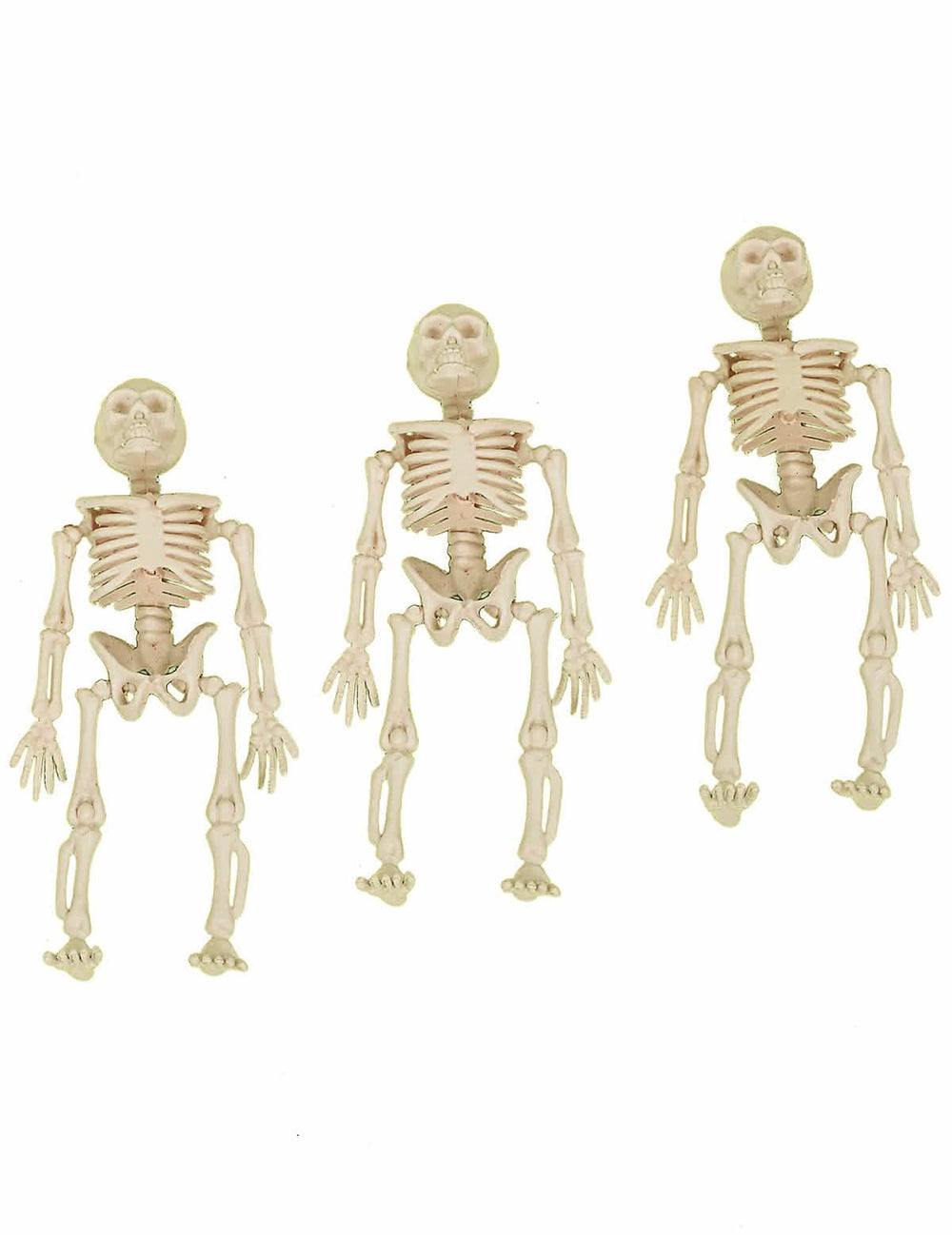 Set de 3 decorațiuni schelete pentru halloween bej