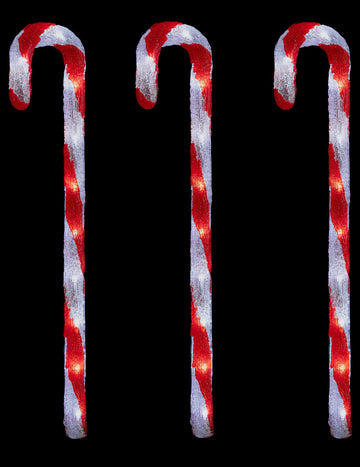 3 decorațiuni ușoare zahăr ridicat 70 cm