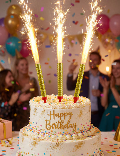 3 fântâni de înghețată de aur 9,5 cm