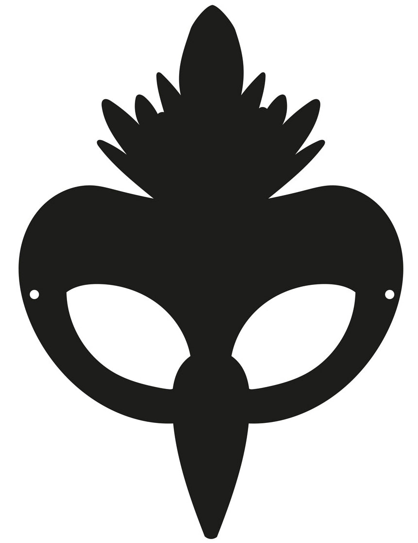 3 măști plate din carton, de păsări, detașabile, cu benzi elastice