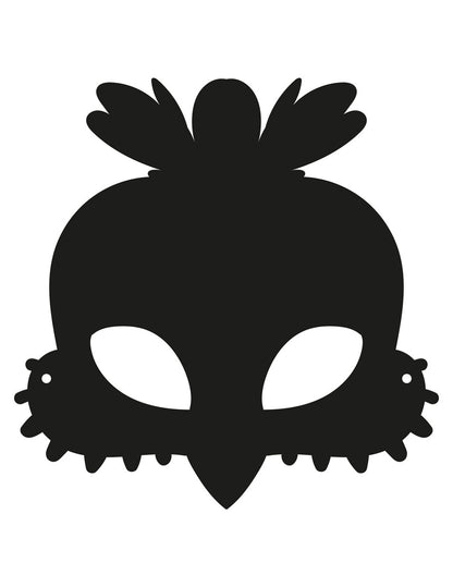 3 măști plate din carton, de păsări, detașabile, cu benzi elastice