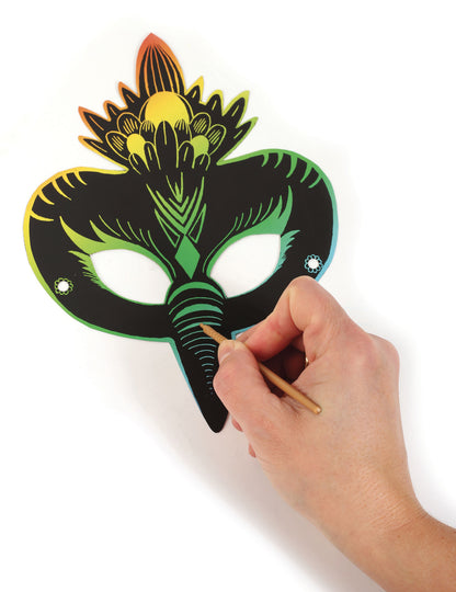 3 măști plate din carton, de păsări, detașabile, cu benzi elastice