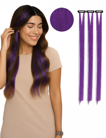 3 dungi violet strălucitoare 50 cm