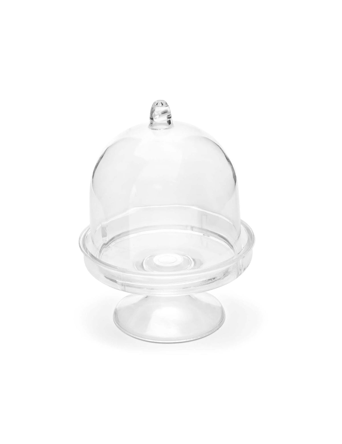 Mini-clopot din plastic transparent pentru bomboane de nuntă