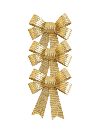 3 Fundițe aurii strălucitoare 10 x 13 cm 