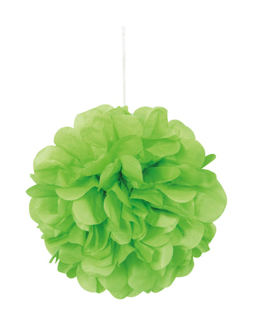 3 pompoane suspendate din hârtie verde lime 22 cm pentru decorare