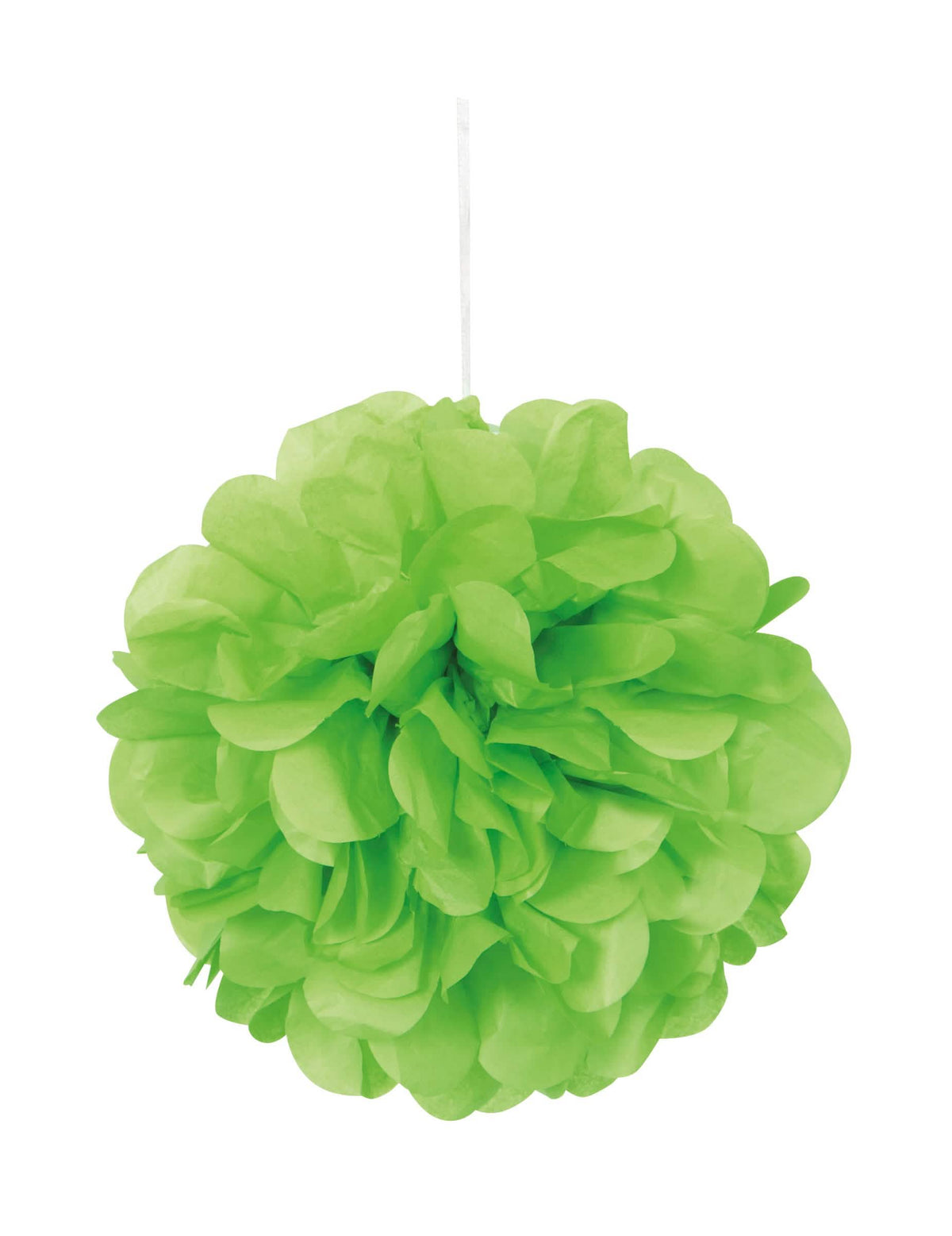 Pompon suspendabil din hârtie pentru decorațiuni verde lămâie