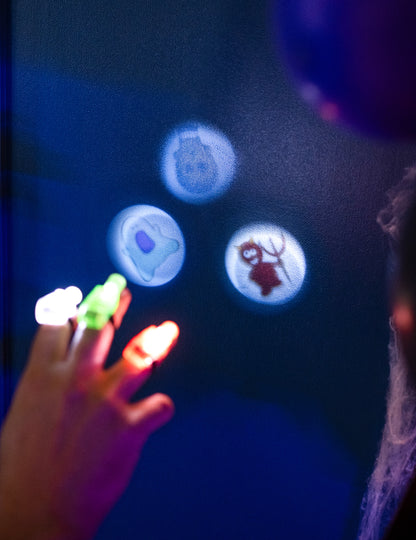 3 Projecteurs LED Halloween pour enfant multicolores avec motifs de monstres