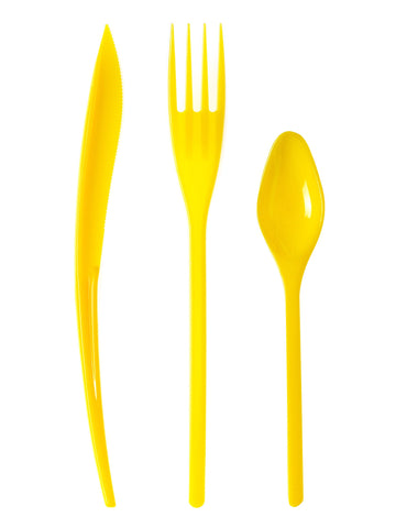 30 tacâmuri din plastic galben - Premium 