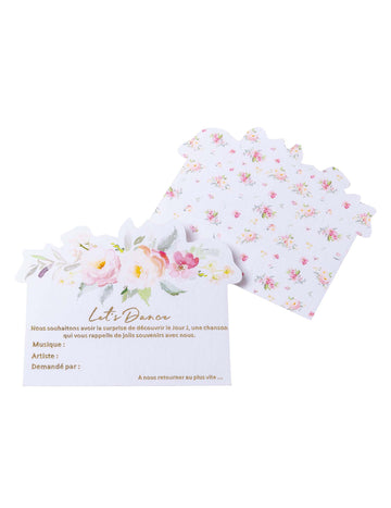 35 de cărți în acuarelă, „Hai să dansăm”, folie aurie, 8 x 10 cm pentru divertismentul de nuntă