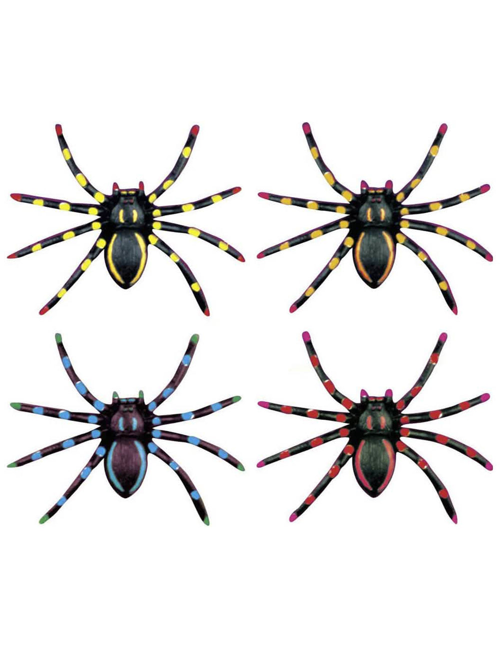 păianjeni fluorescent halloween pentru decorațiune negre și multicolore