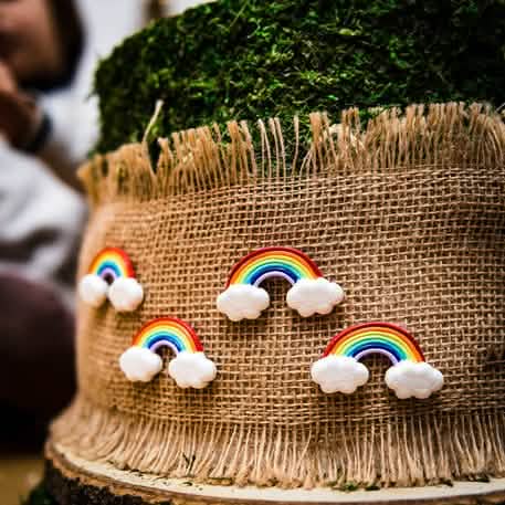 Arcuri-în-cel adezive din rășină, curcubeu pentru petrecere multicolor