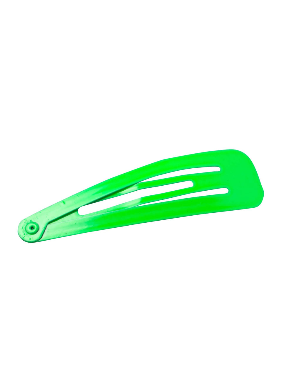 Prim-plan pe clema verde a celor 4 agrafe de păr colorate pentru femeie