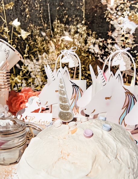 4 lumânări din corn de unicorn 10 cm sclipici de șampanie