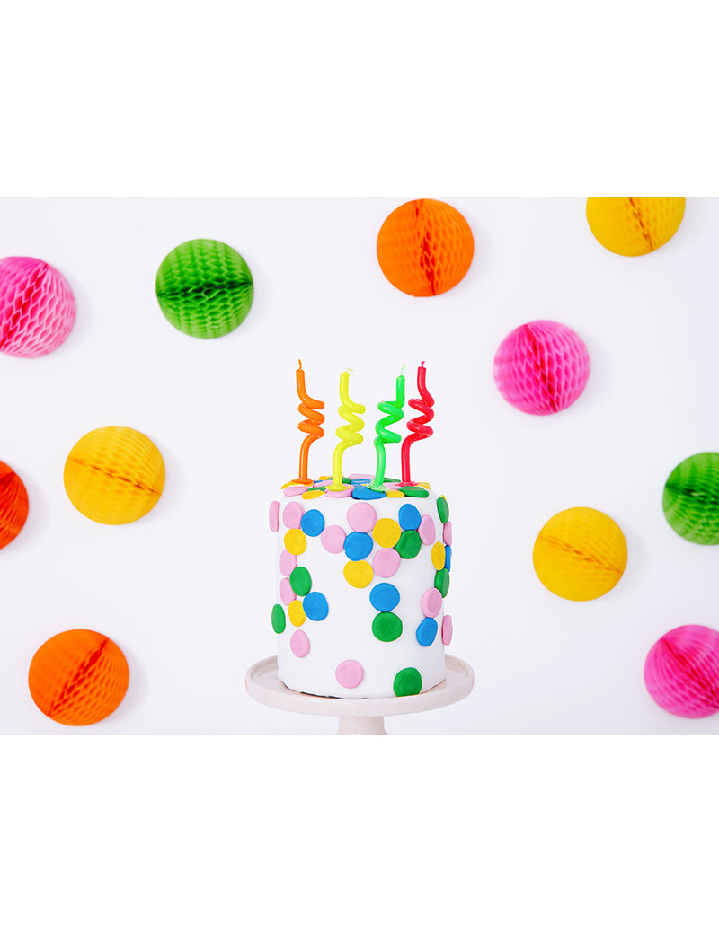 4 lumânări de ziua de naștere multicoloră cu 8 cm