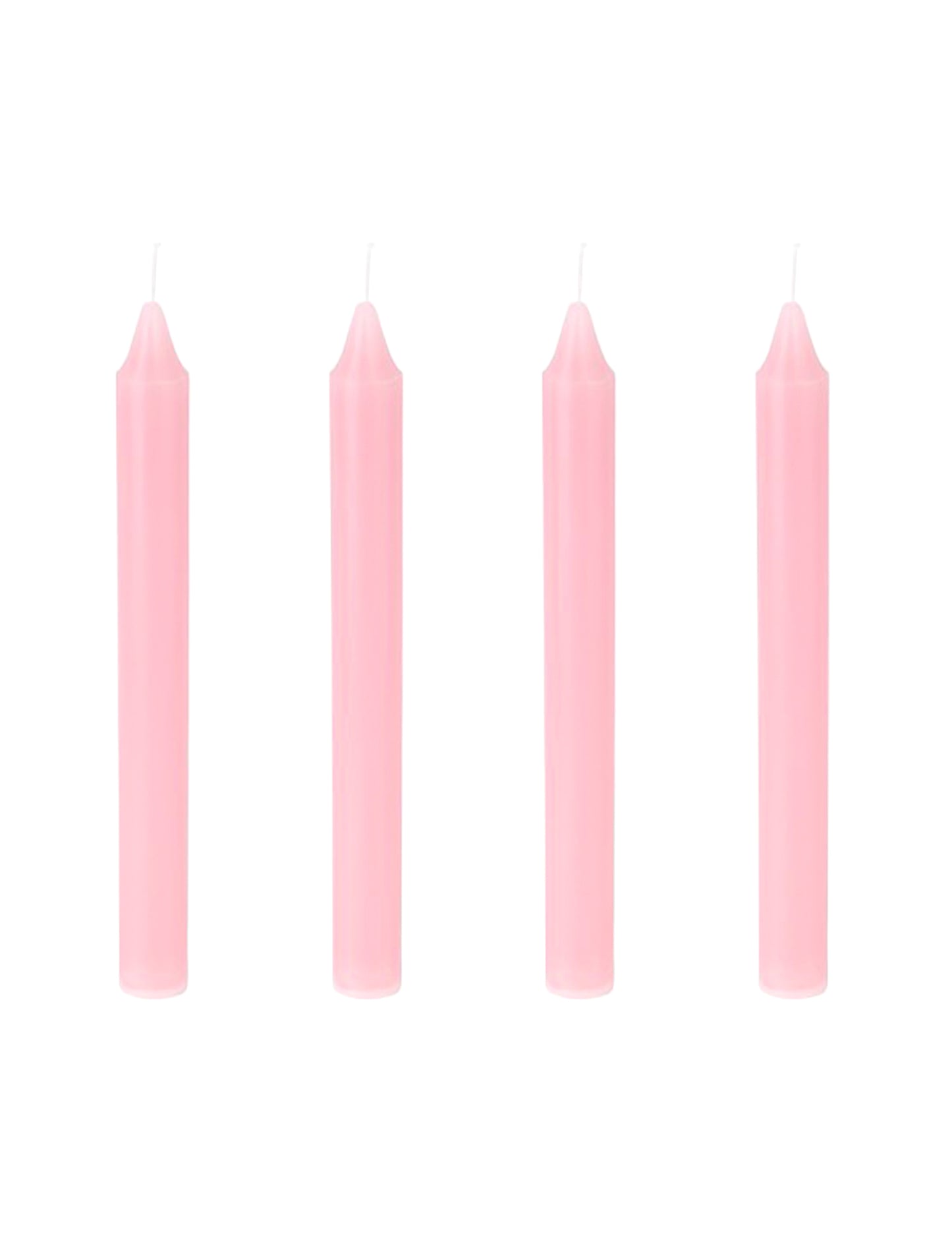 4 bougies flambeaux roses 2 x 20 cm
