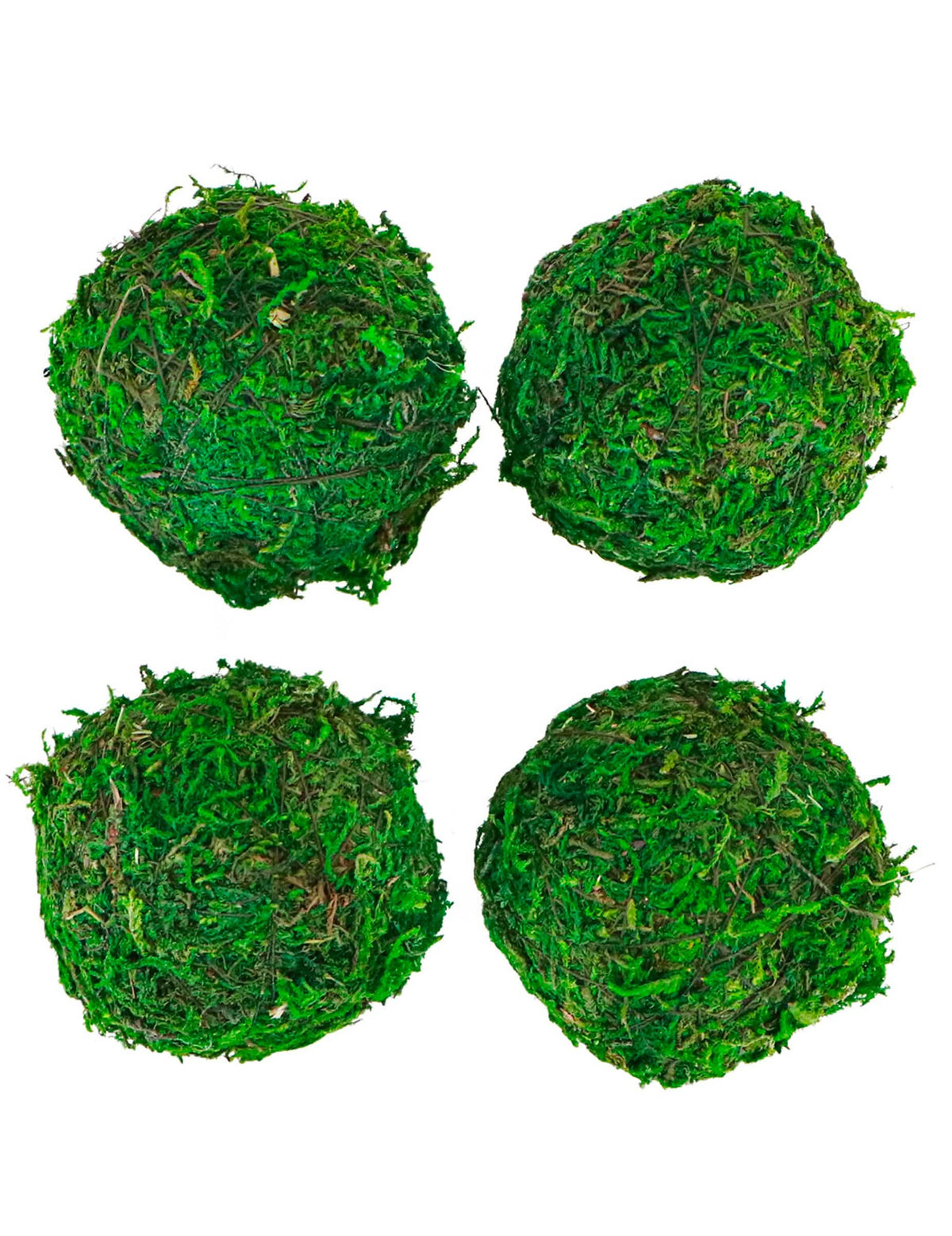 Boules de mousse décoration naturelle pour fête vertes