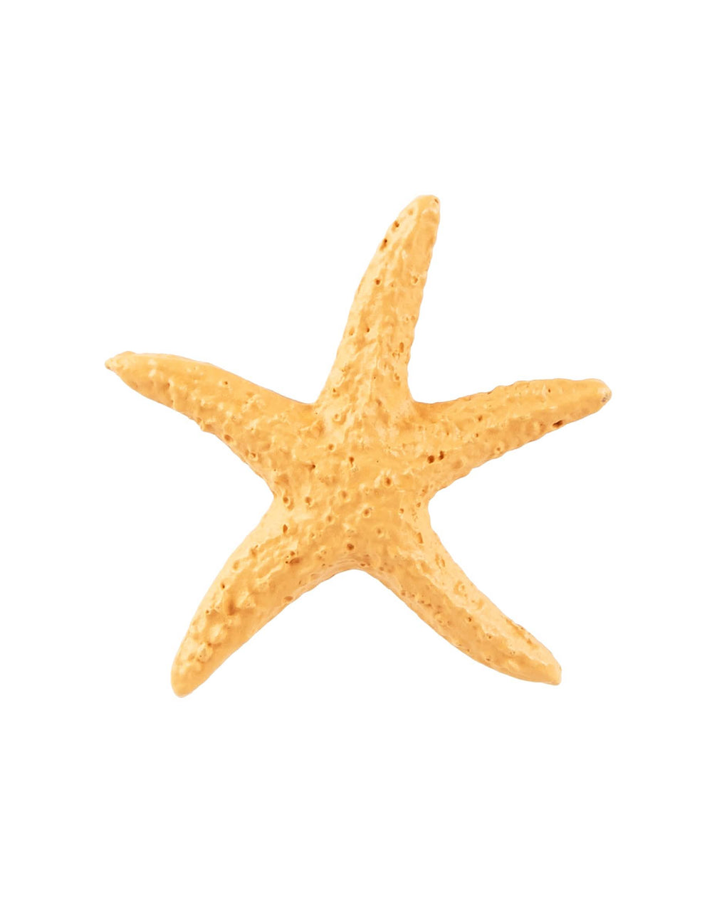 Prim-plan pe o singură piesă cu stele de mare din rășină, decorațiune tematică marină