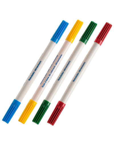 4 markere comestibile de diferite culori pentru copt