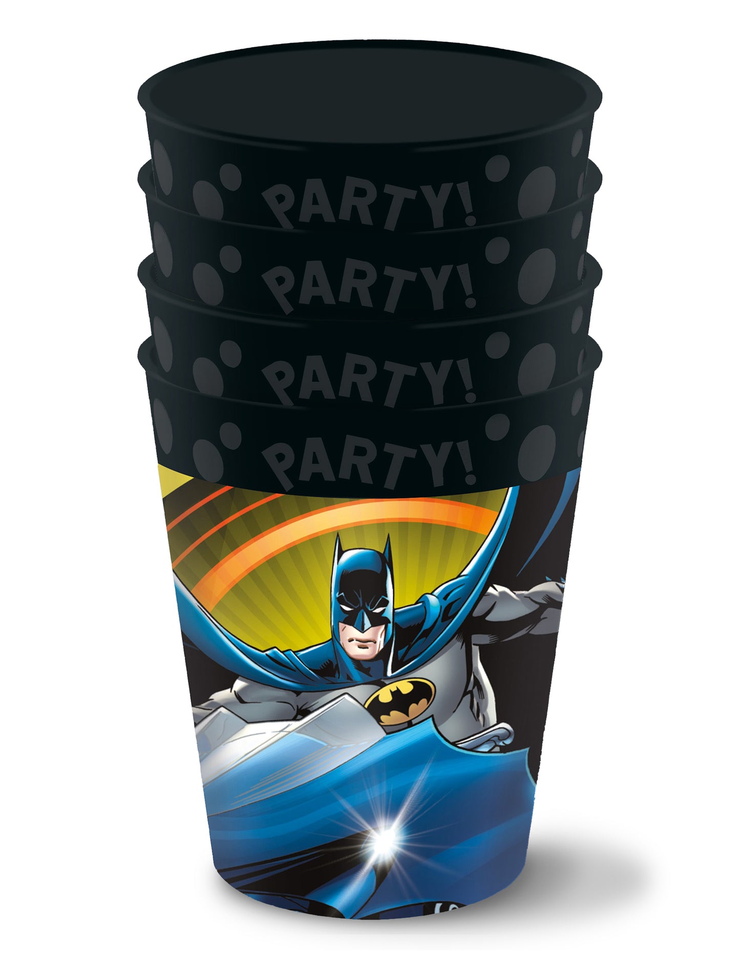 4 pahare reutilizabile Batman™ 250 ml
