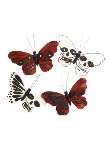 4 fluturi de craniu 13 x 10 cm
