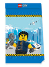 Sacs de fête en papier Lego City pour enfant bleus avec décor de police