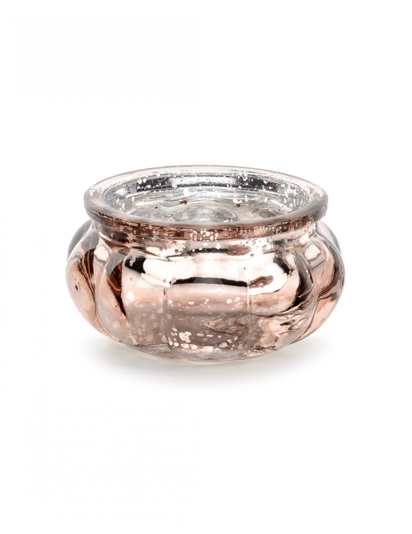 Photophore de Noël en verre miroir rose gold