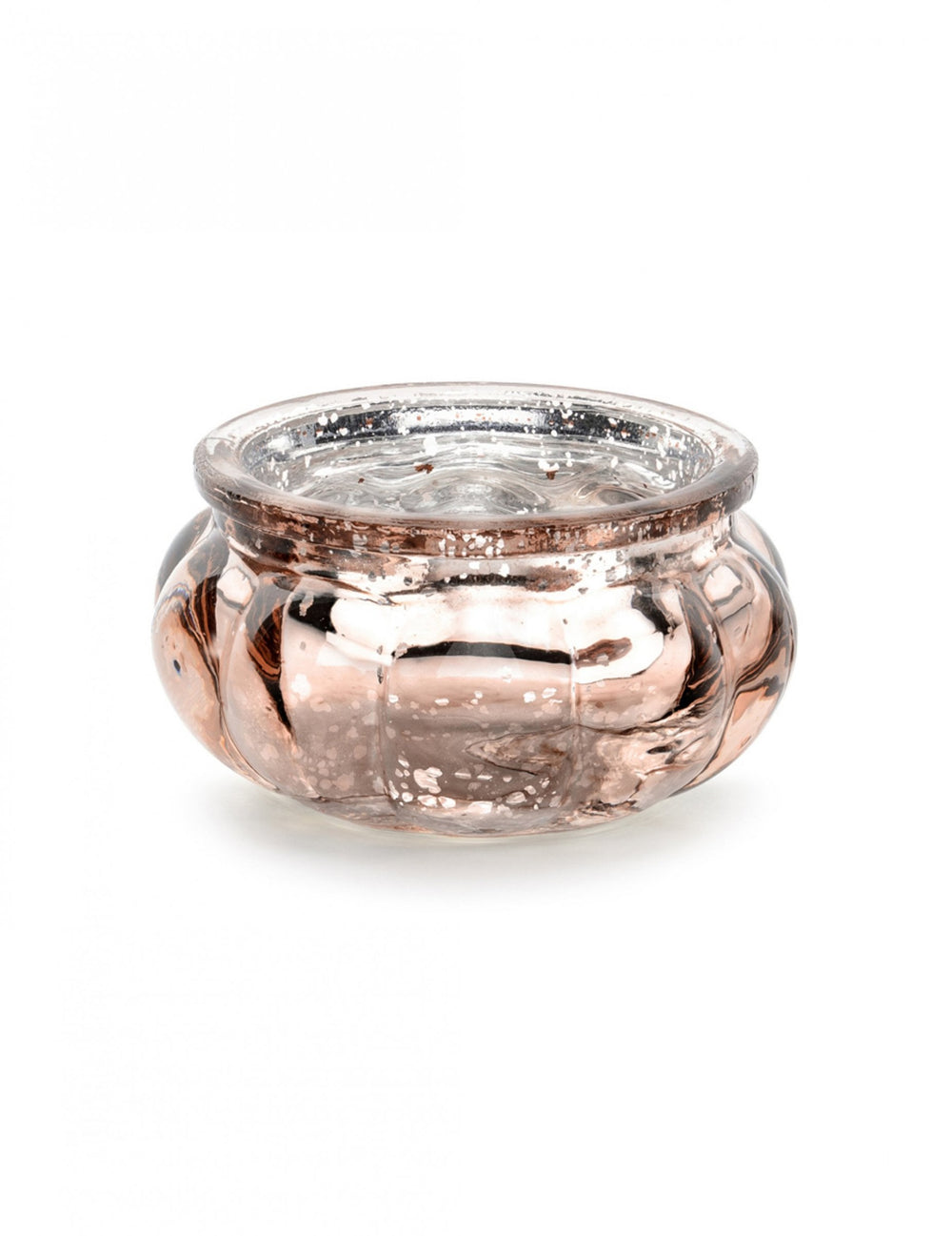 Photophore de Noël en verre miroir rose gold