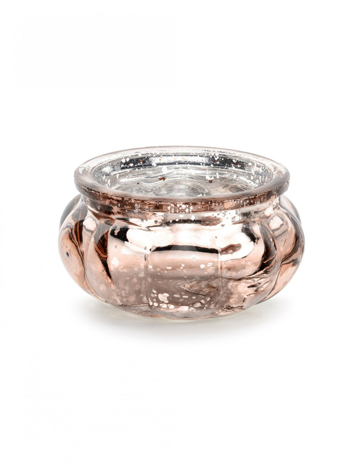 Photophore de Noël en verre miroir rose gold