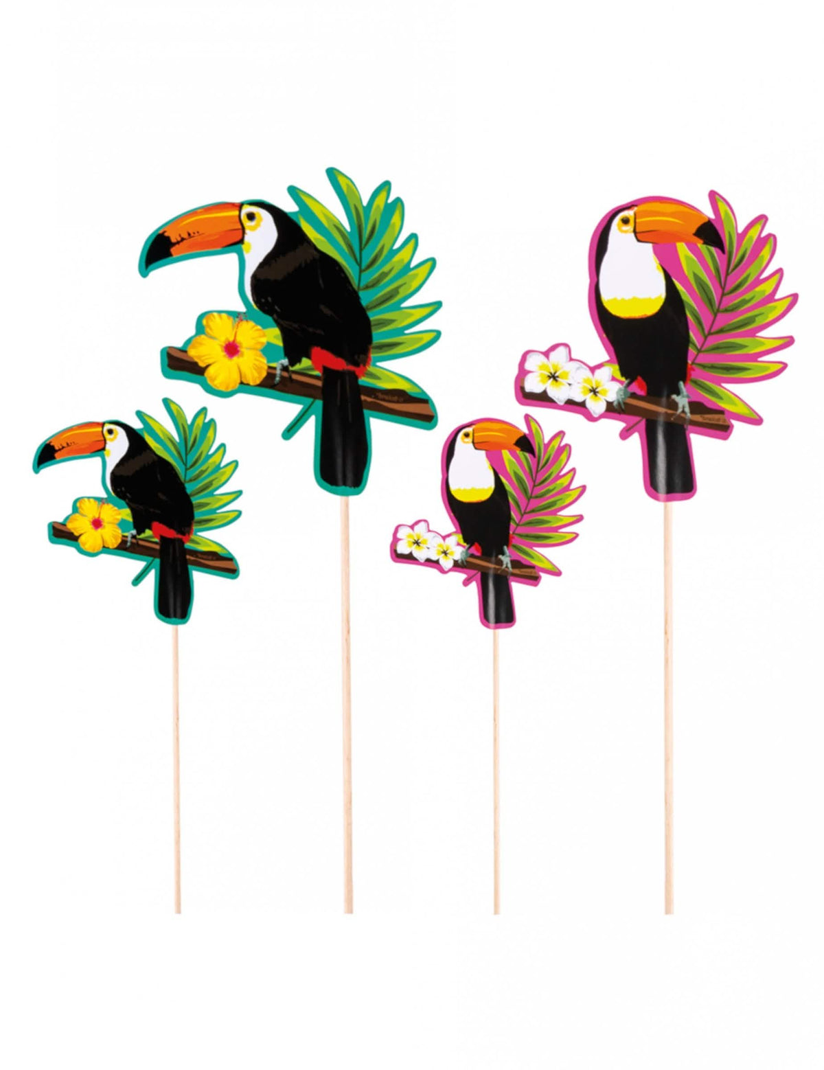 Decor de masă de petrecere cu bețe din lemn toucan
