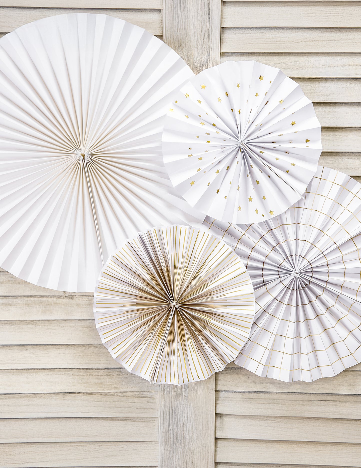 4 rozete decorative și de auriu de hârtie 23, 32, 40 cm