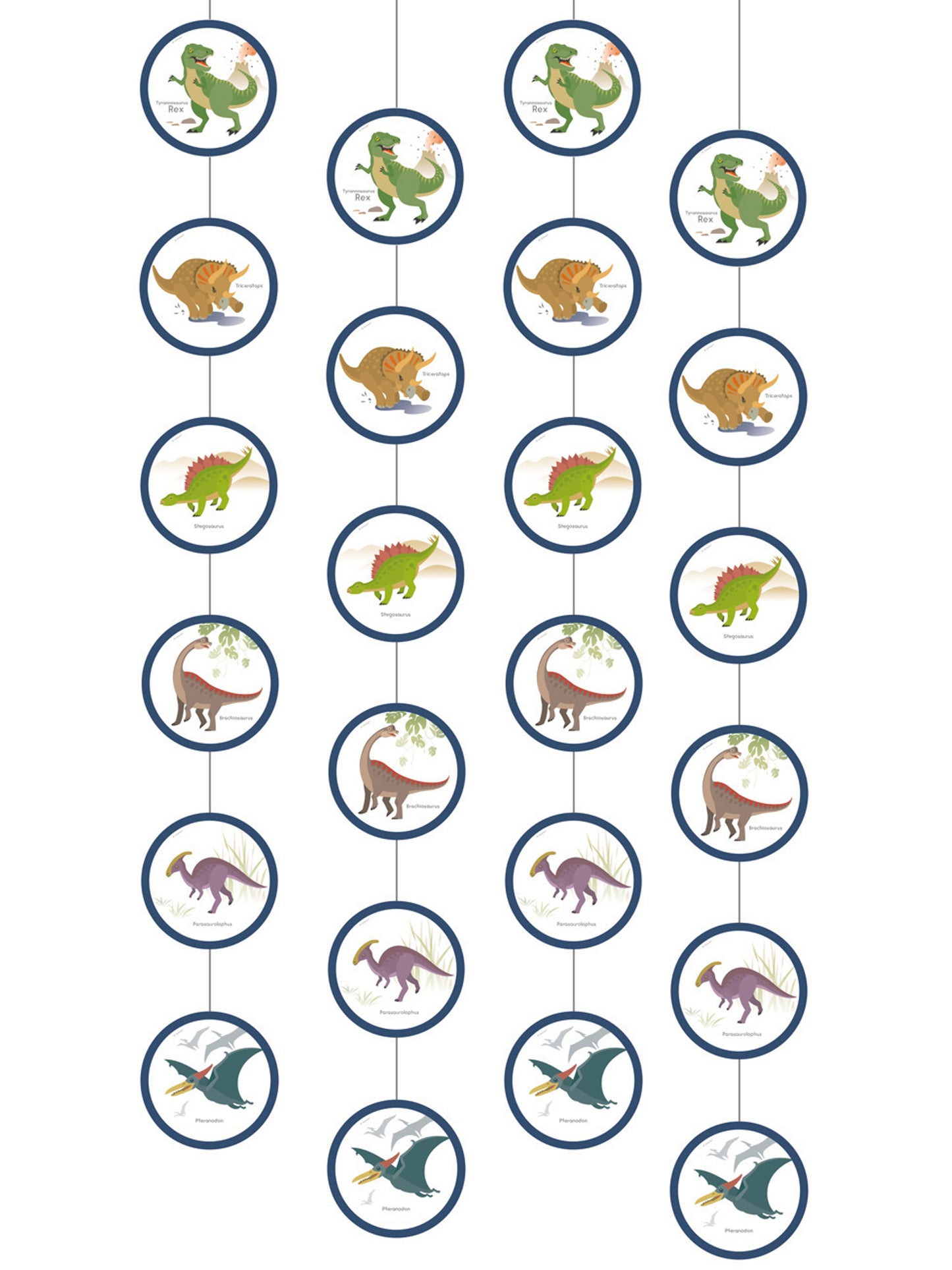 4 lămpi suspendate mari cu dinozauri 170 cm pentru ziua de naștere a unui copil