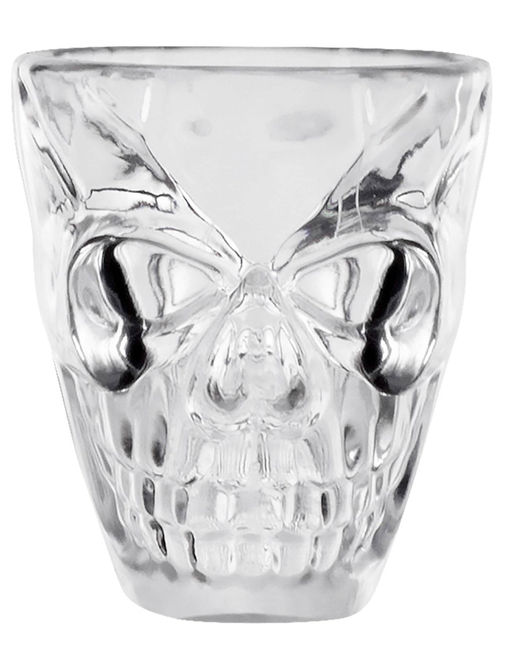 Gros plan du verre à shot tête de mort