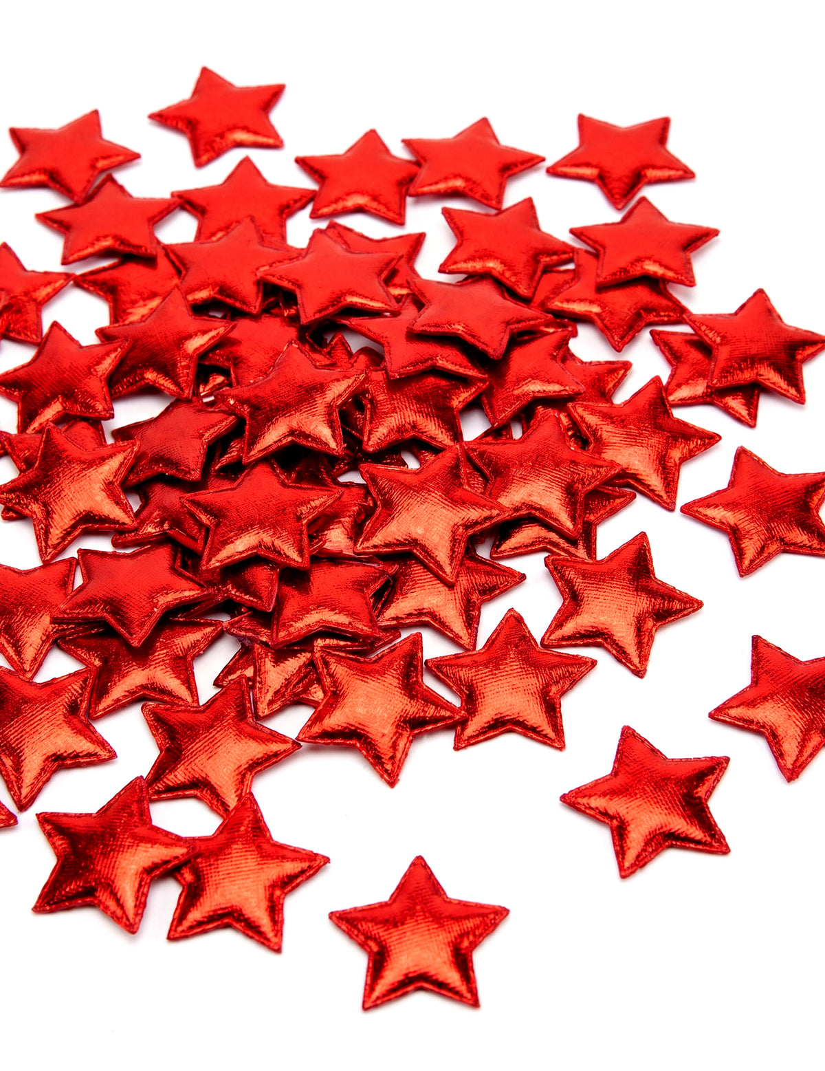 40 étoiles à parsemer rouges 2,5 x 2,5 cm