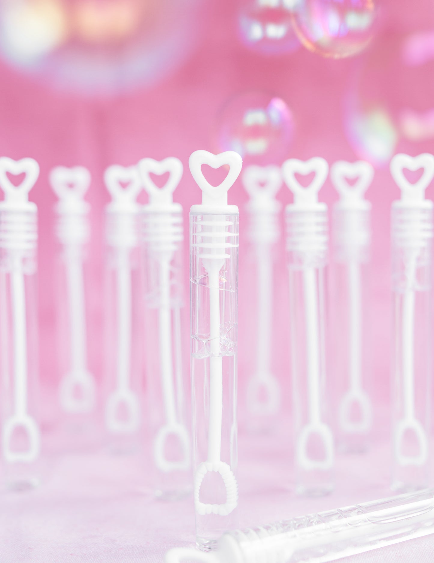 48 de bule cu bule în formă de inimă nunta albă