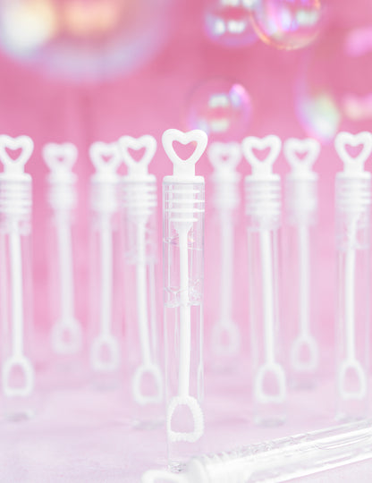 48 de bule cu bule în formă de inimă nunta albă