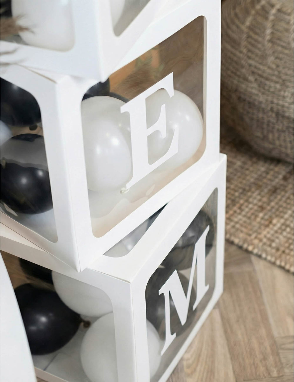 Stickere cu litere adezive pentru decor, albe