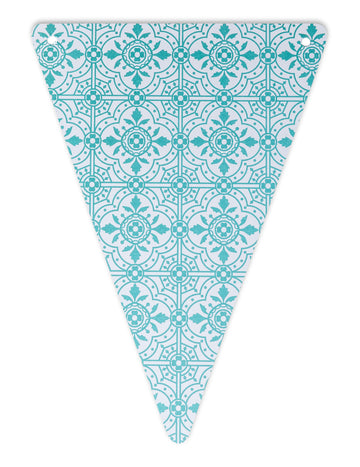 5 fanioane din carton pentru plăci de ciment, culoare smarald, 15 x 21 cm pentru ghirlandă