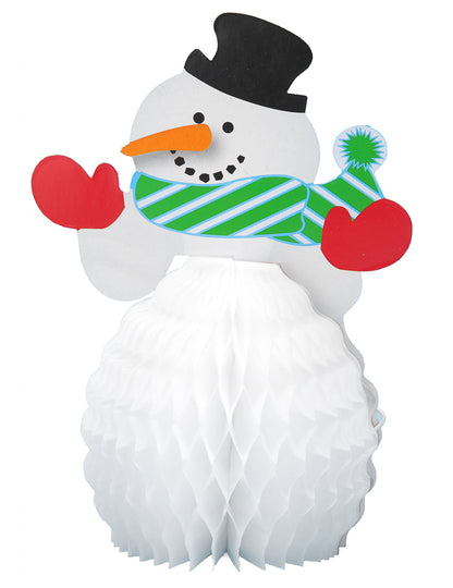 4 Mini Snow Man Table Man Centres 15 cm