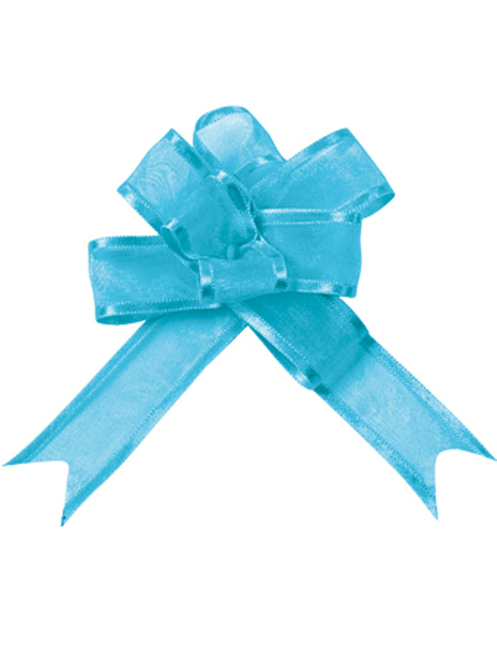 Minis nœuds pour décoration en organdi turquoise