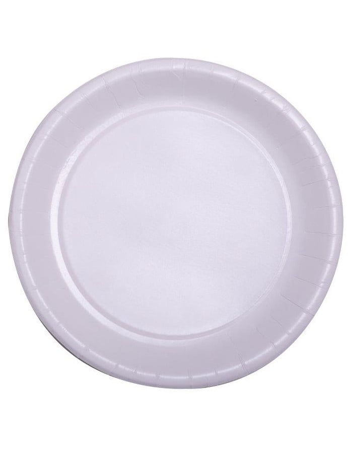 Assiettes en carton pour fête blanc lot de 50