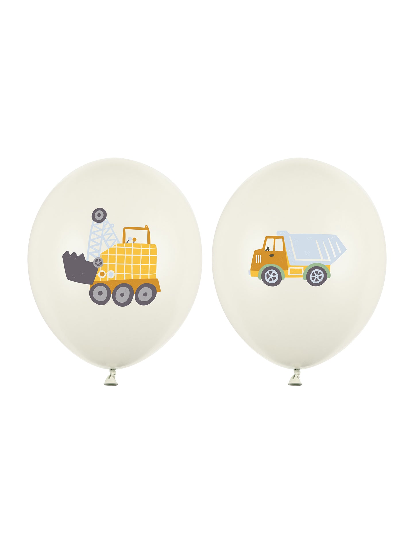 50 de baloane din latex cu vehicule de construcție 30 cm