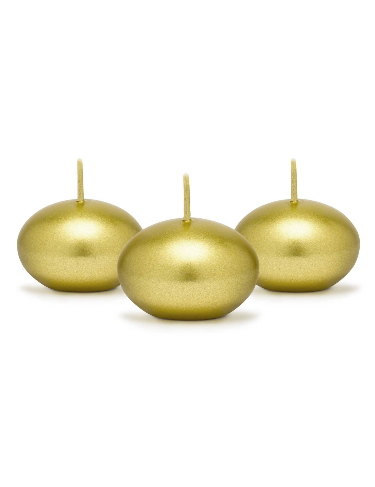 50 Bougies flottantes doré métallisé 40 mm