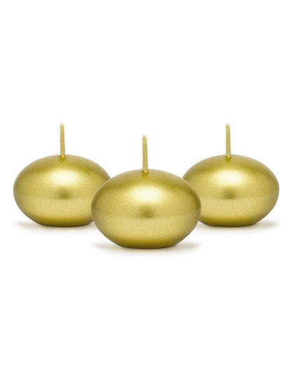 50 Bougies flottantes doré métallisé 40 mm