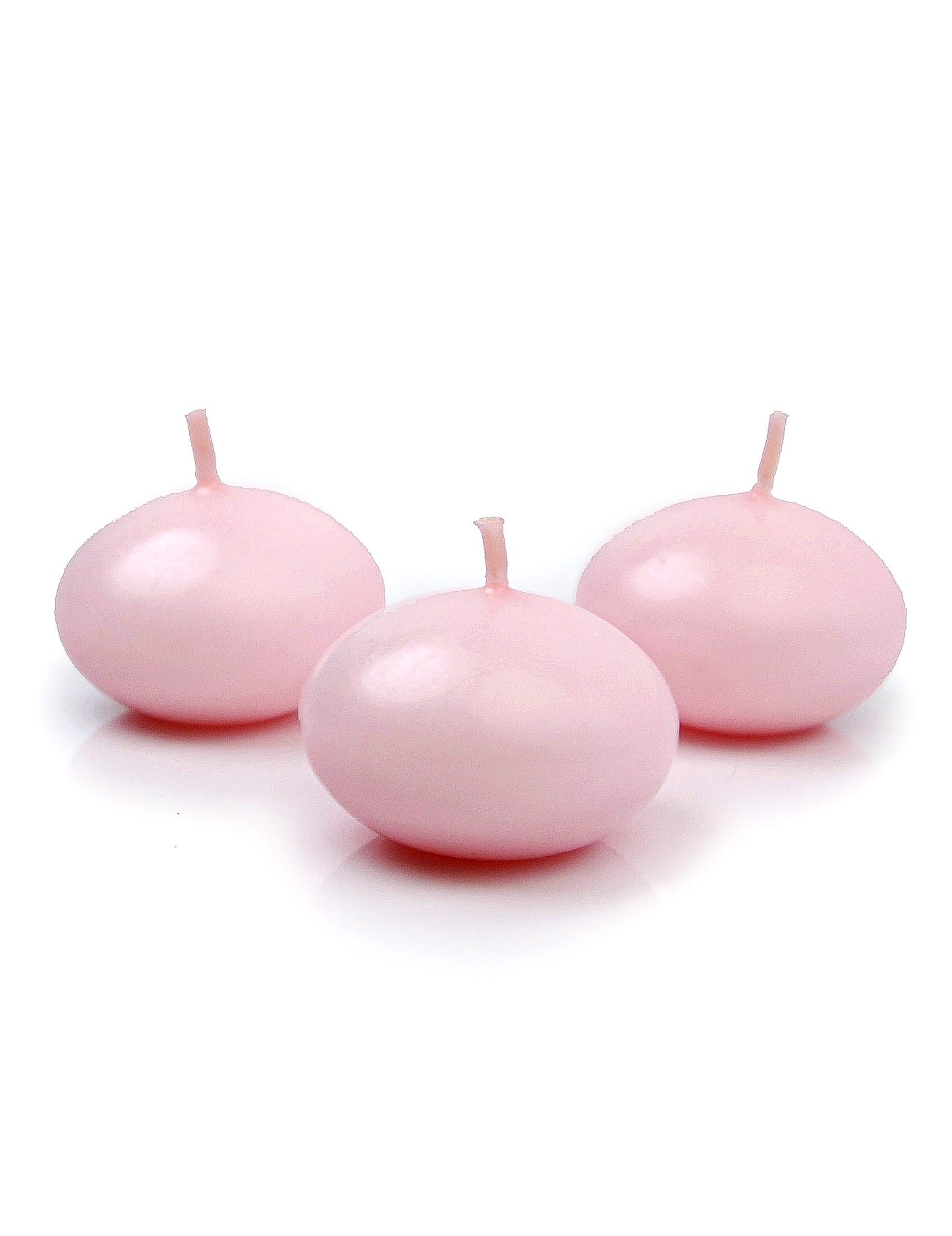 50 Bougies flottantes mat rose pastel 40 mm