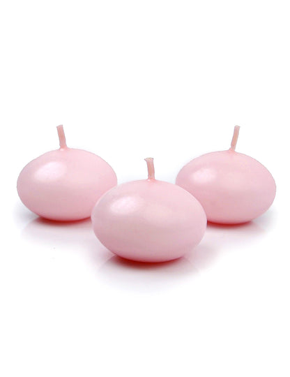 50 Bougies flottantes mat rose pastel 40 mm