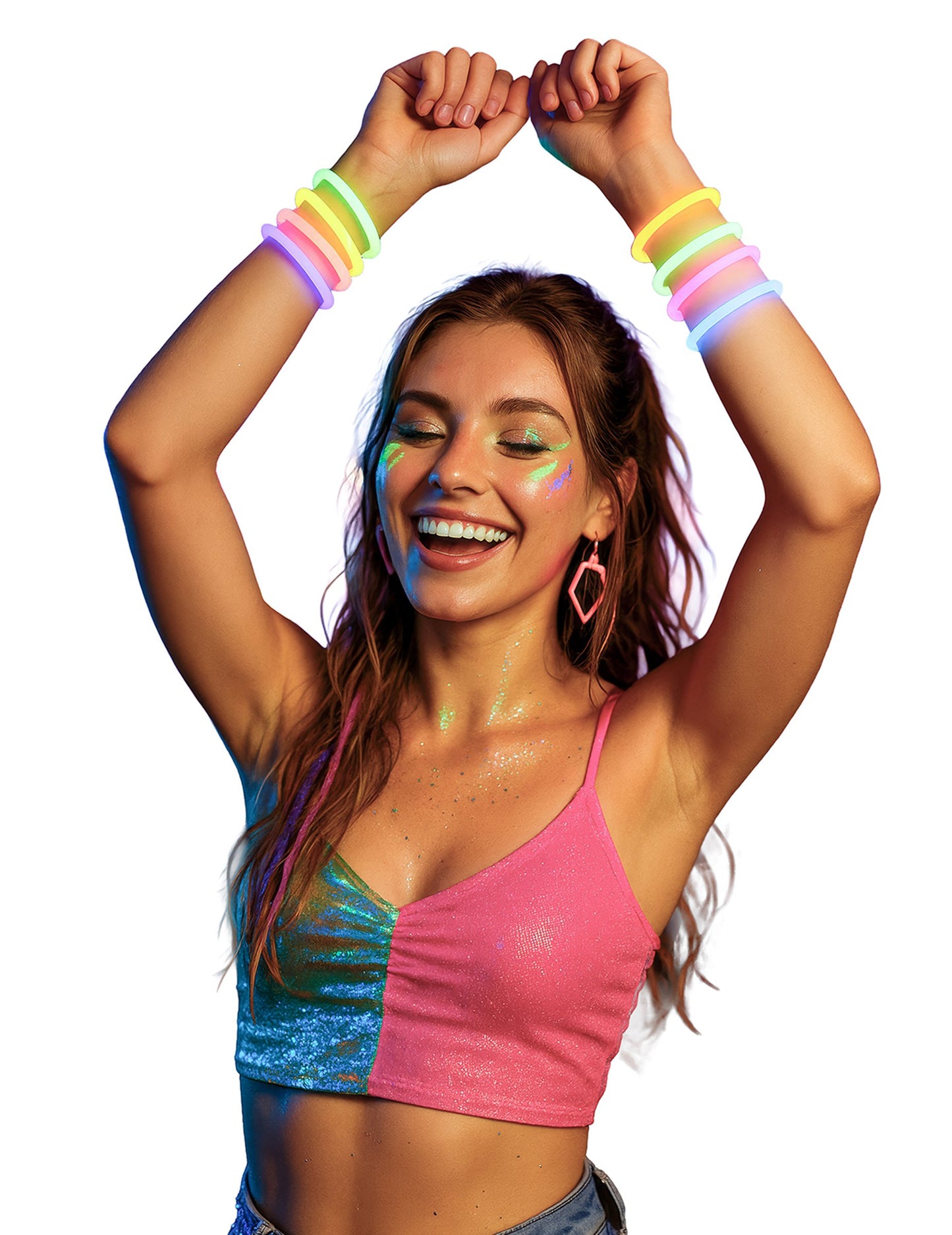 50 de brățări strălucitoare în întuneric