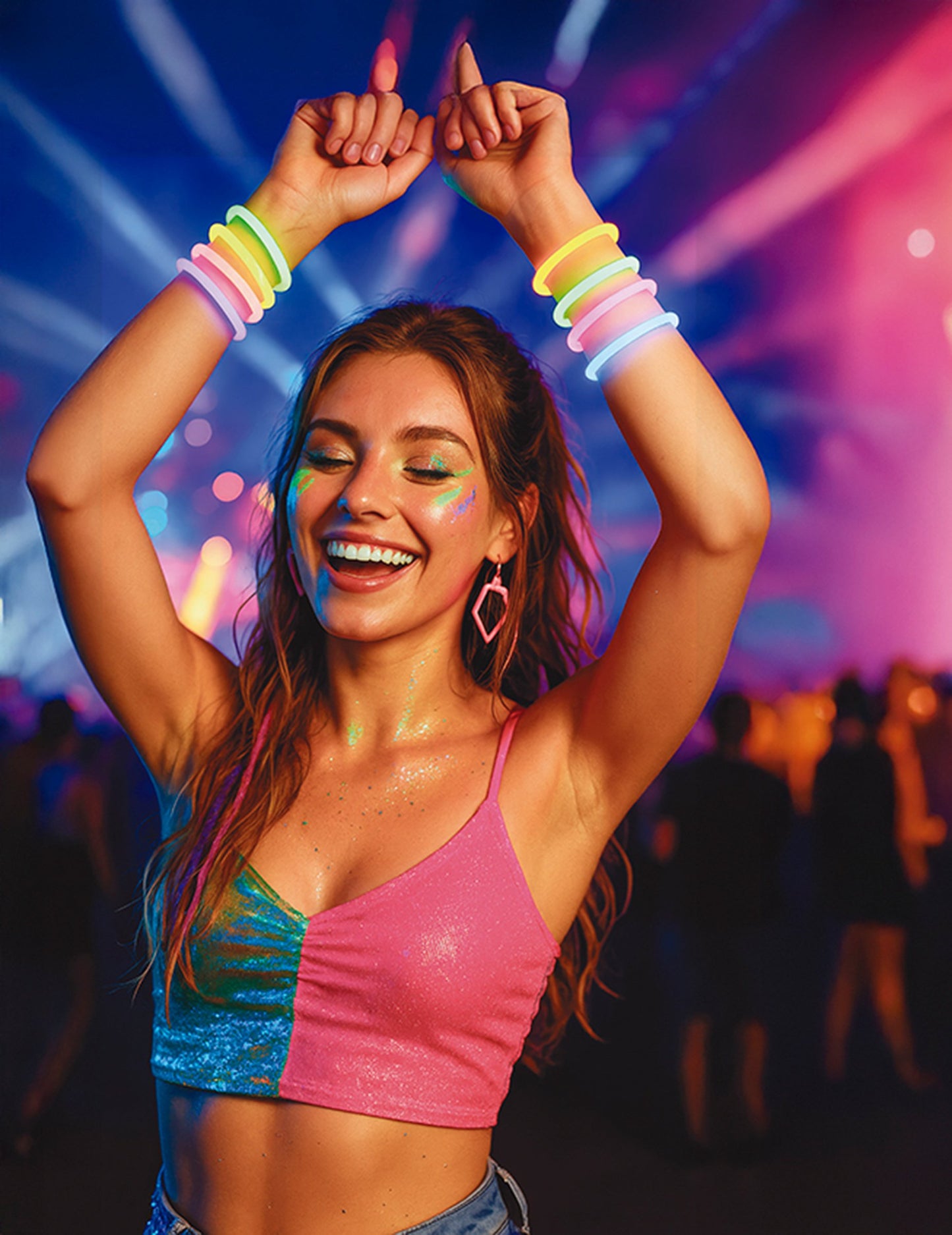 50 de brățări strălucitoare în întuneric